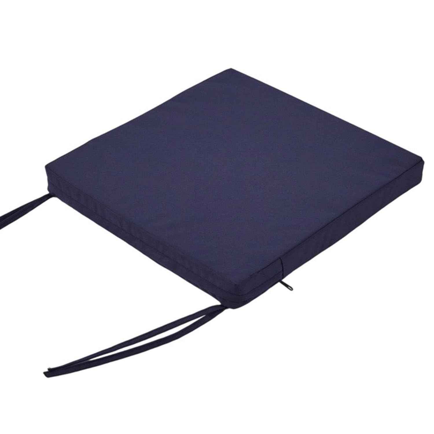 Odaima Chair Cushions Square Waterproof Patio Seat Cushions 14/15/16/18/20inch,Chair Pads with Ties,for Outdoor Patio Furniture Garden Sofa Cushion Replacement(Dark Blue,35x35x5cm)