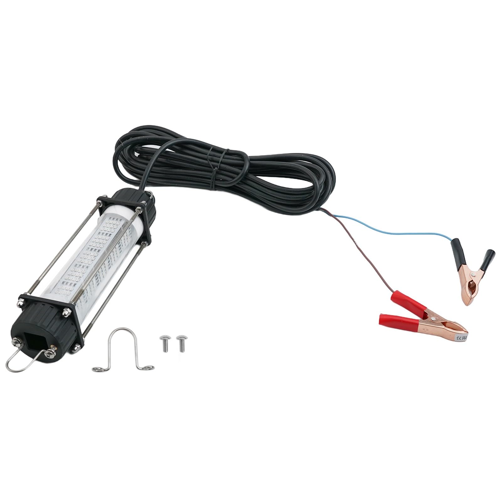 Podwodna lampa wędkarska 120 W/180 W o dużej mocy do łodzi 12 V, zanurzalna przynęta IP68 z obudową ze stali nierdzewnej, kabel 7 m, zielony/żółty/biały