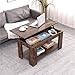 Produktbild Couchtisch Höhenverstellbar Kaffeetisch mit Hebeplatte und Versteckter Stauraum Holz Wohnzimmertisch Sofatisch für Wohnzimmer, Braun