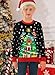 AABESS Girls Boys Ugly Christmas Sweater Kids LED Light Up Christmas Sweaters Reindeer Xmas for School Party Black 9-10Y