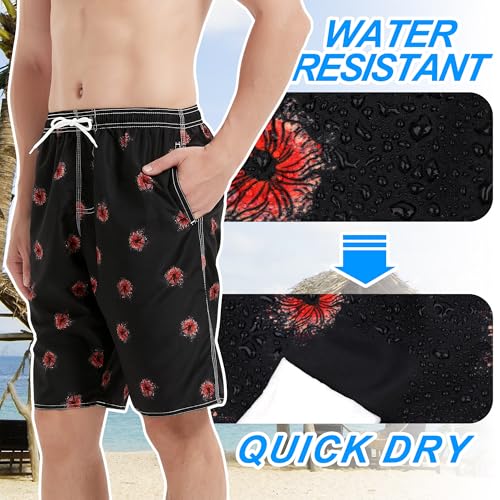 Image of Mens Swimming Trunks Swim Trunks Quick Dry Swim Shorts with Mesh Lining Funny Swimwear Bathing Suits