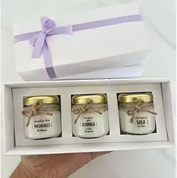 Kit 3 Mini Velas Aromáticas Melhores Amigas - Presente Criativo Amigos Amizade