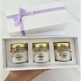 Kit 3 Mini Velas Aromáticas Melhores Amigas - Presente Criativo Amigos Amizade