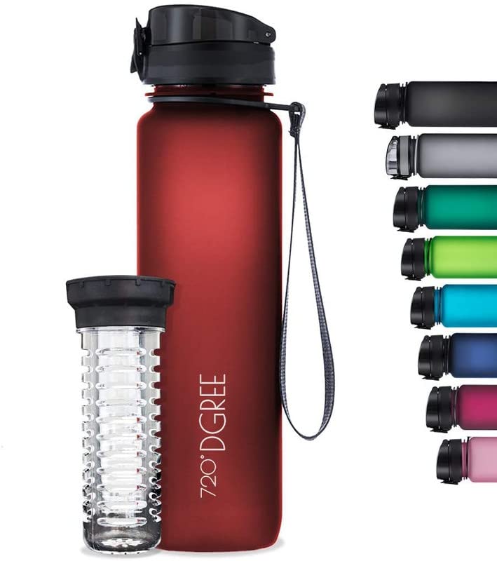 720°DGREE Sipper Water Bottle 1 litre with Fruit Infuser | BPA, BPS Free | Tritan | For Adults & Kids | For Sports, Gym, Office, Workout | Imperial Red (B079Z35RBR) Amazon Price History, Amazon Price Tracker