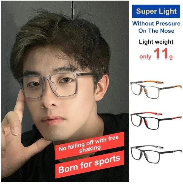 Miniatura 2 de KHBVCG Gafas de miopía ligeras de la luz anti-azul de los deportes del silicón del TR, gafas antimiopes antifatiga ocular unisex