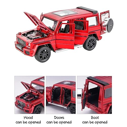 Image of Metal Pull Back Diecast Car 1:32 Mercedes Amg G63 G Klessa Pull Back Car Model With Sound Light Boys Gifts Toys For Kids?Pack Of 1?, Multicolor