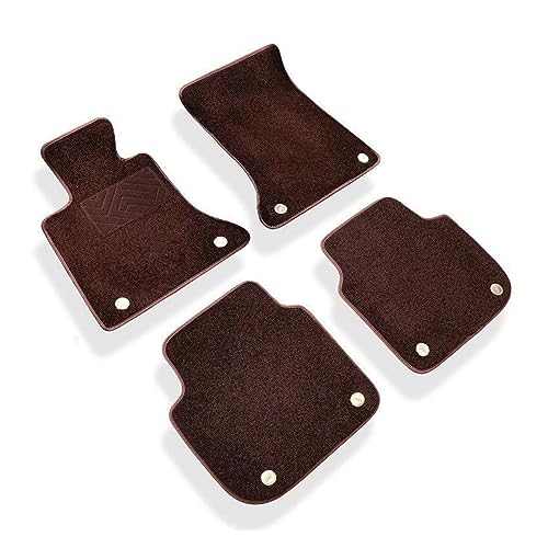 Tapis de sol de voiture couleur café pour VW Golf Passat et Skoda