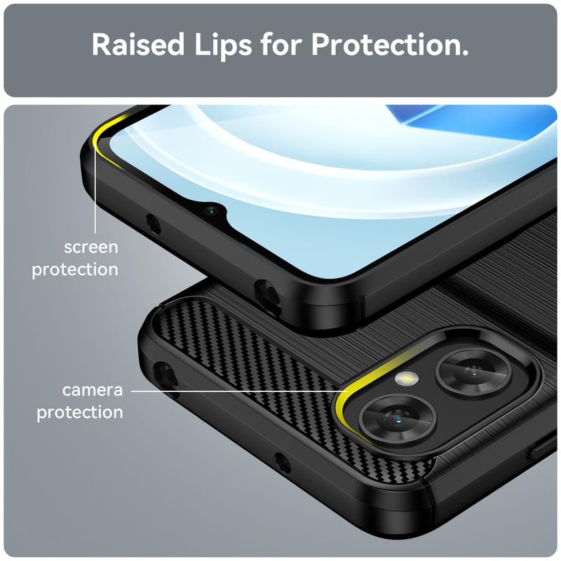 Image of Hybrid Carbon Fiber Back Case for Poco M4 5G (Black)