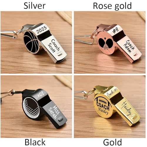 Silbato personalizado de entrenador DOYOUWE en acero inoxidable miniatura 7