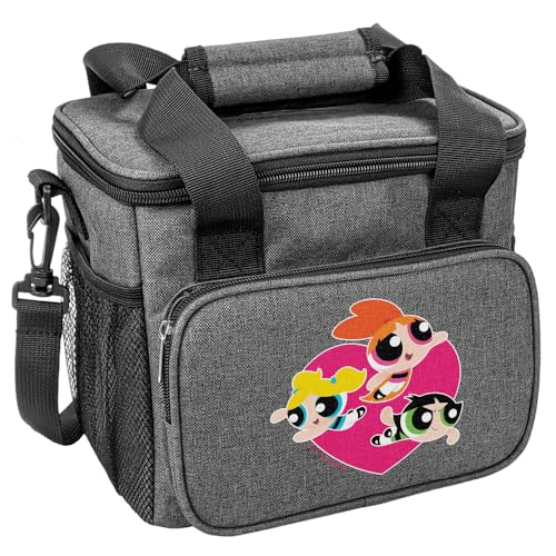The Powerpuff Girls Heart Soft Insulated Cooler Bag, Large Lunch Bag, Lightweight, Thermal and Reusable for Office, Picnic, Beach