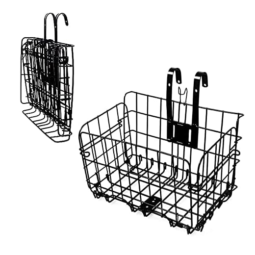 Folding Bike Basket, Lift-Off Front Bike Basket with Handles - Rust Proof Easy Installation on Front Handlebar - Bike Basket Bicycle Bag Cargo Rack for Mountain Bike Accessories