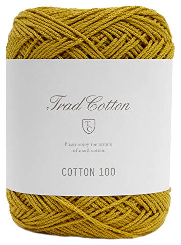 DARUMA トラッドコットン コットン100 毛糸 Col.18 イエロー 系 25g 約108m 01-3464