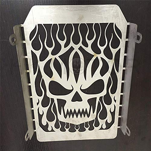 Hongk- Chrome Skull Flame Radiator Grille Cover Stainless Compatible With Kawasaki Vulcan Vn 1500 Steel [B01Ctjtmt4] #TOP3