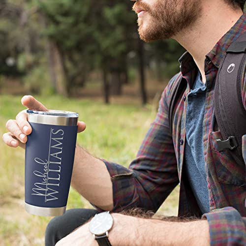 Personalized-Tumblers-Stainless-Steel-20-oz-Tumbler-wLid-13-Designs-Personalized-Cups-Double-Walled-Insulated-Coffee-Cup-for-Gym-Fitness-Hot-and-Cold-Drink-Use-Black