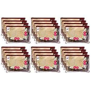 Fun Homes Non Woven 24 Pieces Single Packing Saree Cover Set (Maroon)