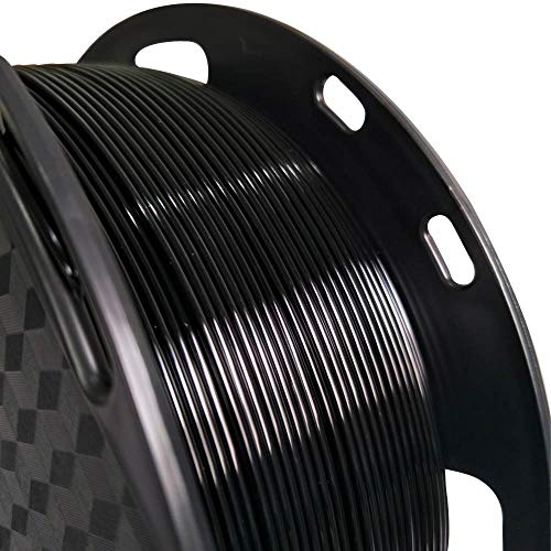 Image of Black PETG Pro Filament 1.75 mm 1KG 3D Printing Filament 2.2lbs Spool 3D Printer Material Fit Most FDM Printer Easy to Print CC3D Black Color