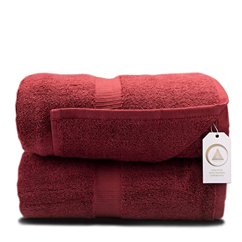 Zenith Luxury Bath Sheets Towels for Adults - Extra Large Bath Towels Set 40X70 Inch, 600 GSM, Oversized Bath Towels Cotton, Bath Sheets , XL Towel 100% Cotton. (2 Pieces ,Cranberry) Zenith Luxury Bath Sheets Towels for Adults - Extra Large Bath Towels Set 40X70 Inch, 600 GSM, Oversized Bath Towels Cotton, Bath Sheets , XL Towel 100% Cotton. (2 Pieces ,Cranberry)