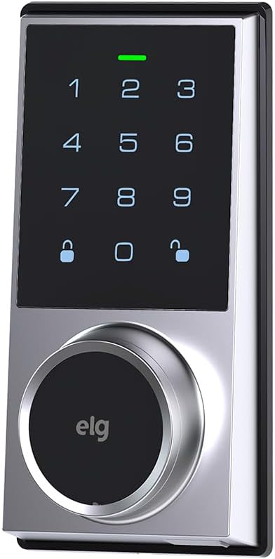 ELG Fechadura Digital com Teclado Touch, Senha Numérica, Cinza, SCFD100CZ