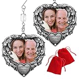 in Memory Photo Ornament - Always in My Heart - Angel Wings Picture Christmas Ornament - Sympathy Gi