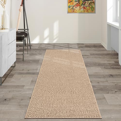 the carpet Kansas - Stilvoller Teppich im Jute-Look, ideal für...