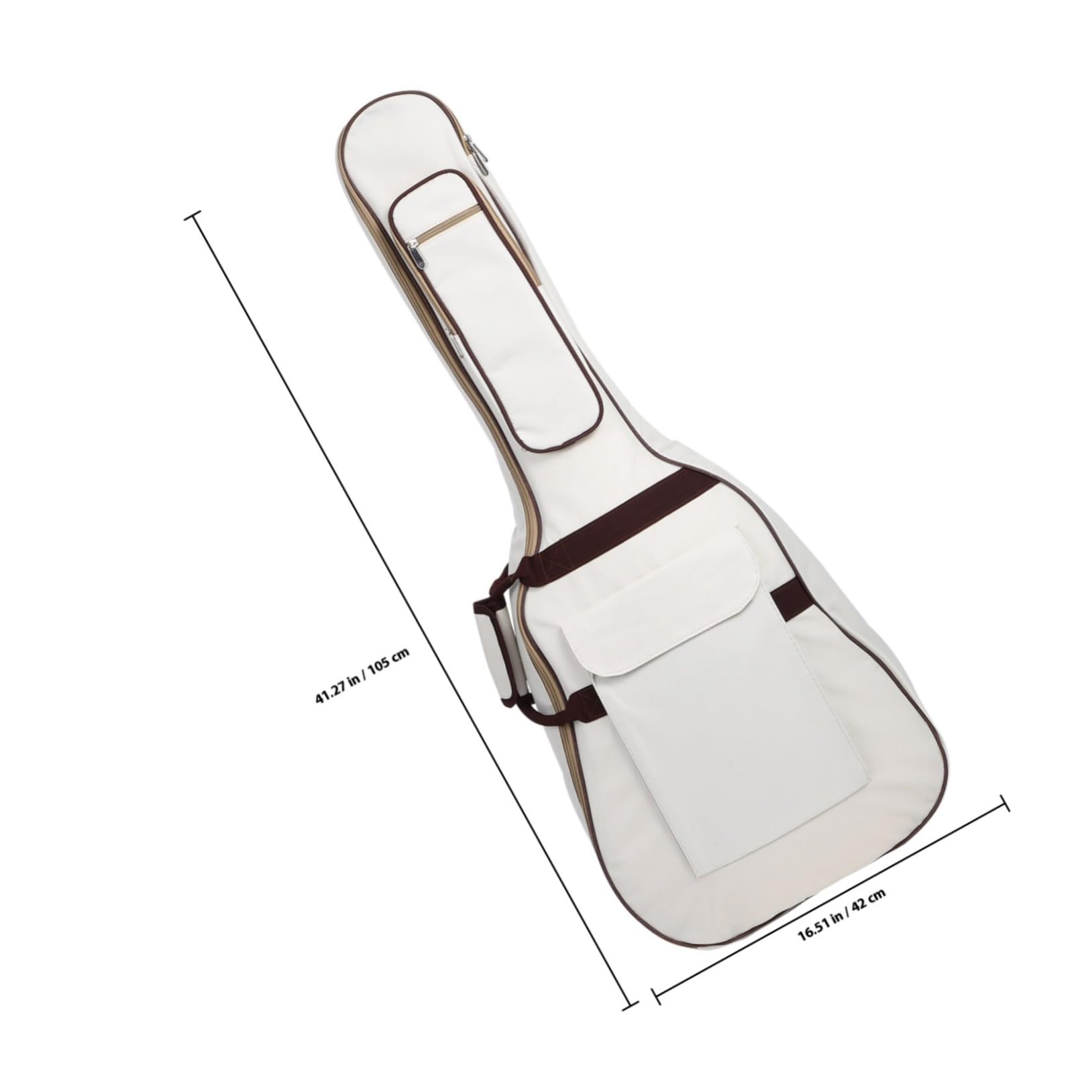 Borsa per Chitarra Classica 40/41 Pollici Oxford Beige Imbottita | Capacità Ampia, Protezione dagli Urti, Design Versatile, Custodia per Strumenti Musicali