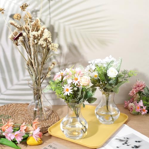 12 Pcs Plastic Bud Vase Bulk, Plastic Bud Vase Bulk, Hyacinth Avocado Growing Vases, Tiny Flower Bulb Plant Propagation Containers for Wedding Living Room Table Decorations, 5.6\" - Thumbnail 5