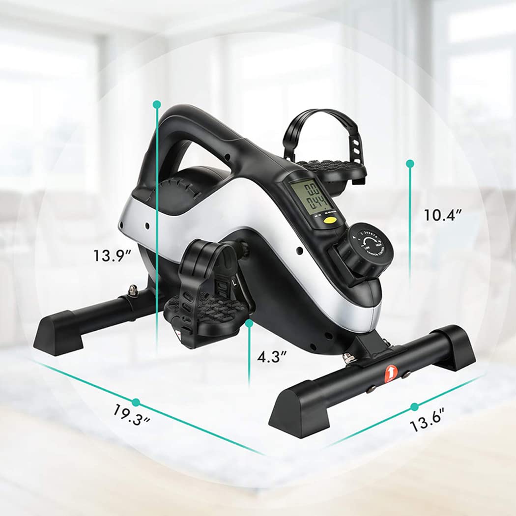 Mini rower treningowy, steppery fitness Wyświetlacz LCD Podwójny pedał 8 poziomów Magnetyczny trener oporności Przenośny sprzęt treningowy do nóg