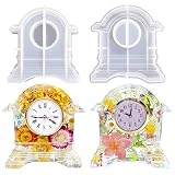SHOSKY Desk Clocks Silicone Molds for Resin,Table Clock Resin Molds with Clock Movement Accessories,