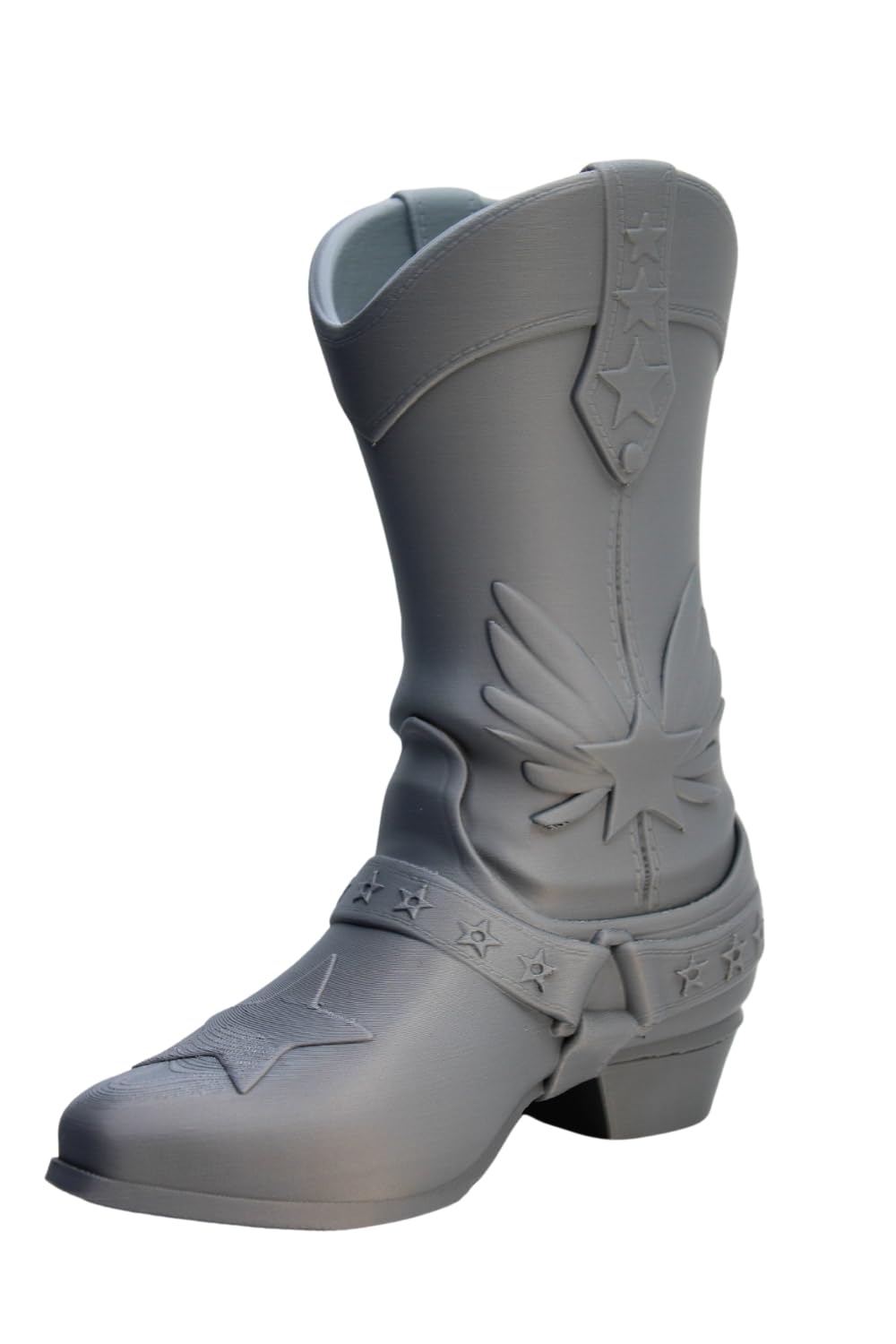 Cowgirl Boot Flower Vase - 9 Tall Antique White Finish With Intricate Tooled Leather Detailing Decorative Western Cowboy Modern Rustic Decor~p123483158 - View #10