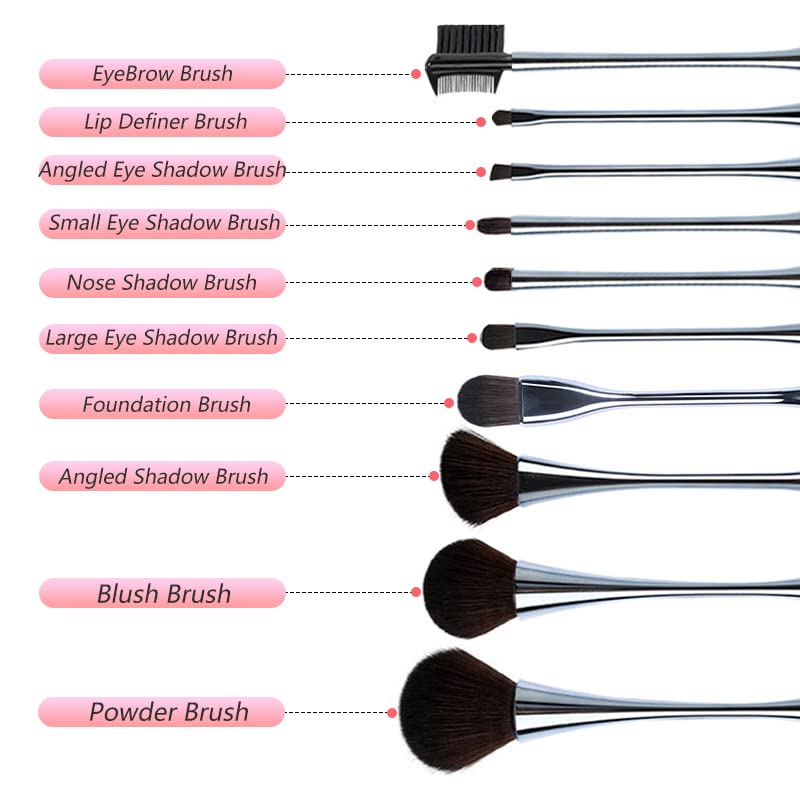 Make up Brushes Set, 10 Pcs Professional Synthetic Make Up Brush - Image 4