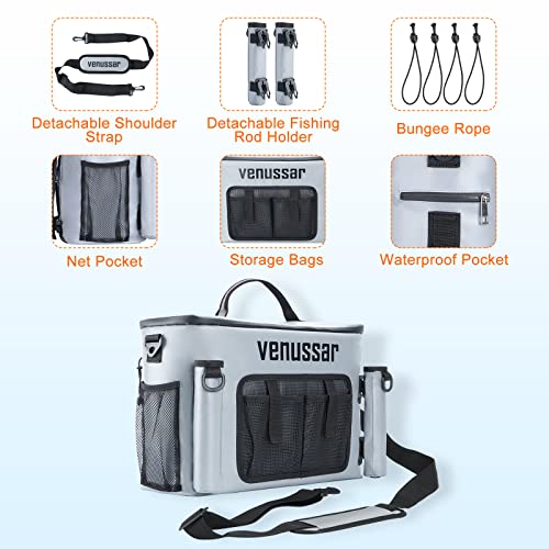 Kayak Cooler, Waterproof Kayak Seat Back Cooler For Kayaks With Single & Double Shoulder Straps, Kayak Accessories Cooler Bag, Portable Ice Chest Cooler For Fishing, Camping, Travel, Lunch, Beaches #TOP4