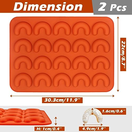 Webake Vanilla Crescent Cookies Stampo in silicone...