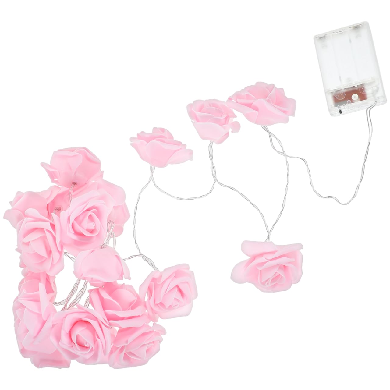 Operitacx Rose Flower Led String Lights 118 Inch Pink Lantern String Battery-Free Fairy Lights for Valentines Wedding Party Bedroom Curtain Home Wall Indoor Outdoor Decoration