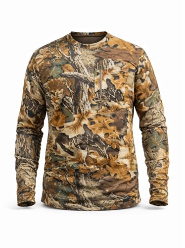 Realtree-Mens-Long-Sleeve-Button-Down-Camp-Shirt--Midweight-Cotton-Breathable-Outdoor-Shirt-for-Hunting-and-Fishing