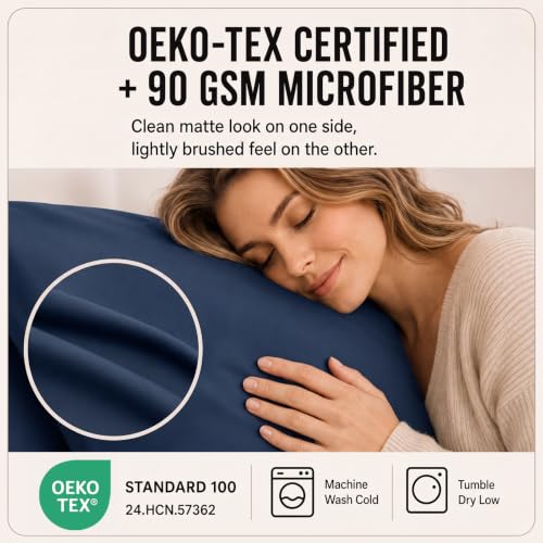 Image of CozyLux 6-Piece King Size Sheet Set, Fits 18-21 Inch Mattresses, Oeko-TEX