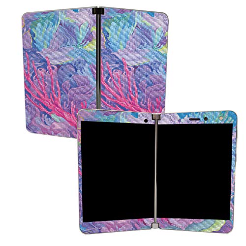 Image of MIGHTY SKINS MightySkins Carbon Fiber Skin for Microsoft Surface Duo - Dreamy Reef | Protective, Durable Textured Carbon Fiber Finish | Easy to Apply, Remove, and Change Styles | Made in The USA