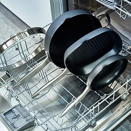 Zyliss E980176 Ultimate Pro Non-Stick Frying Pan With Pouring Lip | 24cm/9.5in | Anodised Aluminium | Black | Alpine Crystals Non-Stick | Suitable For All Hobs Including Induction