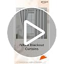 Image of IVAZA Living Room Bedroom Room Darkening Thermal Insulated Polyester Solid Blackout Curtain Noise Reducation Window Curtain 5 feet Set of 1(White)