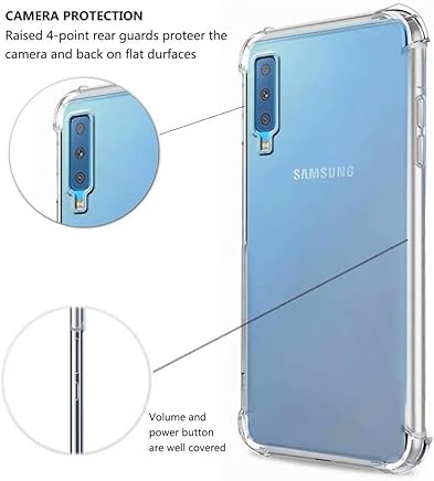 MOBITEK4U - Carcasa de Gel para Samsung A7 2018, a Prueba de Golpes MOBITEK4U - Carcasa de Gel para Samsung A7 2018, a Prueba de Golpes