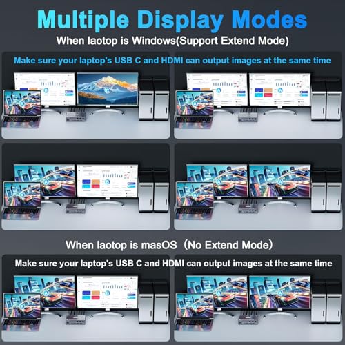 Image of KCEVE KVM Switch 2 Monitors 3 Computers USB C HDMI DP, EDID, USB 3.0 KVM Switch Dual Monitor HDMI for 1 Laptops 2 Desktop, 73W PD, 4K@60Hz, Aluminum, Wired Remote(4K USB C HD DP 3 in 2 Out KVM) | USB 3.0 KVM Switch Dual Monitor HDMI for 1 Laptops 2 Desktop, 73W PD, Aluminum, Wired Remote(4K USB C HD DP 3 in 2 out KVM)