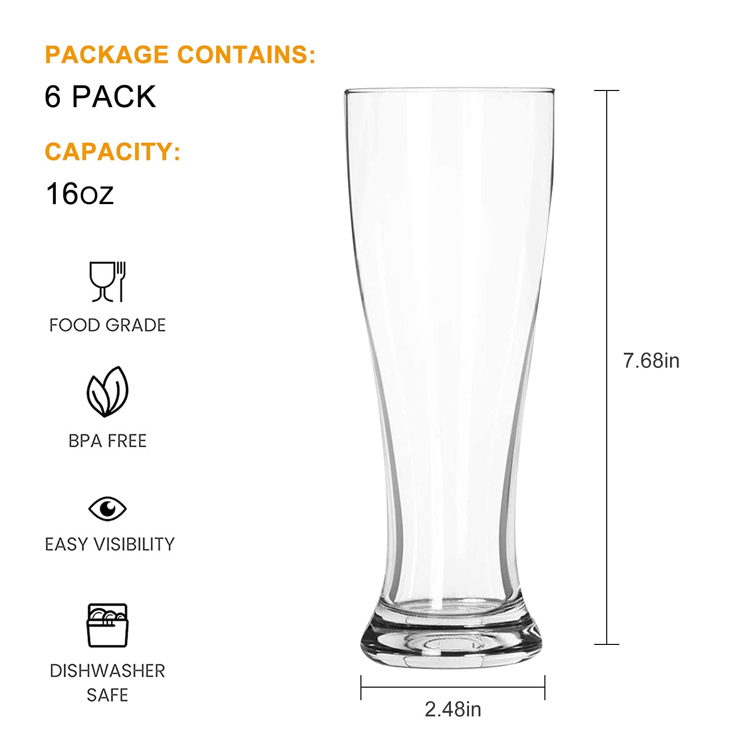 Amazon.co.jp: ビールグラス トールグラス クラフトビールグラス
