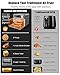 Joymicre Air Fryer Toaster Oven, 1700w High Power AirFryer Dehydrator Combo with Touchscreen Convection Countertop Oven, Dishwasher Safe Accessories, XL 12QT, 8 Cooking Presets, Bake, Broil, Defrost, Reheat, Roast All-in-one, Grey