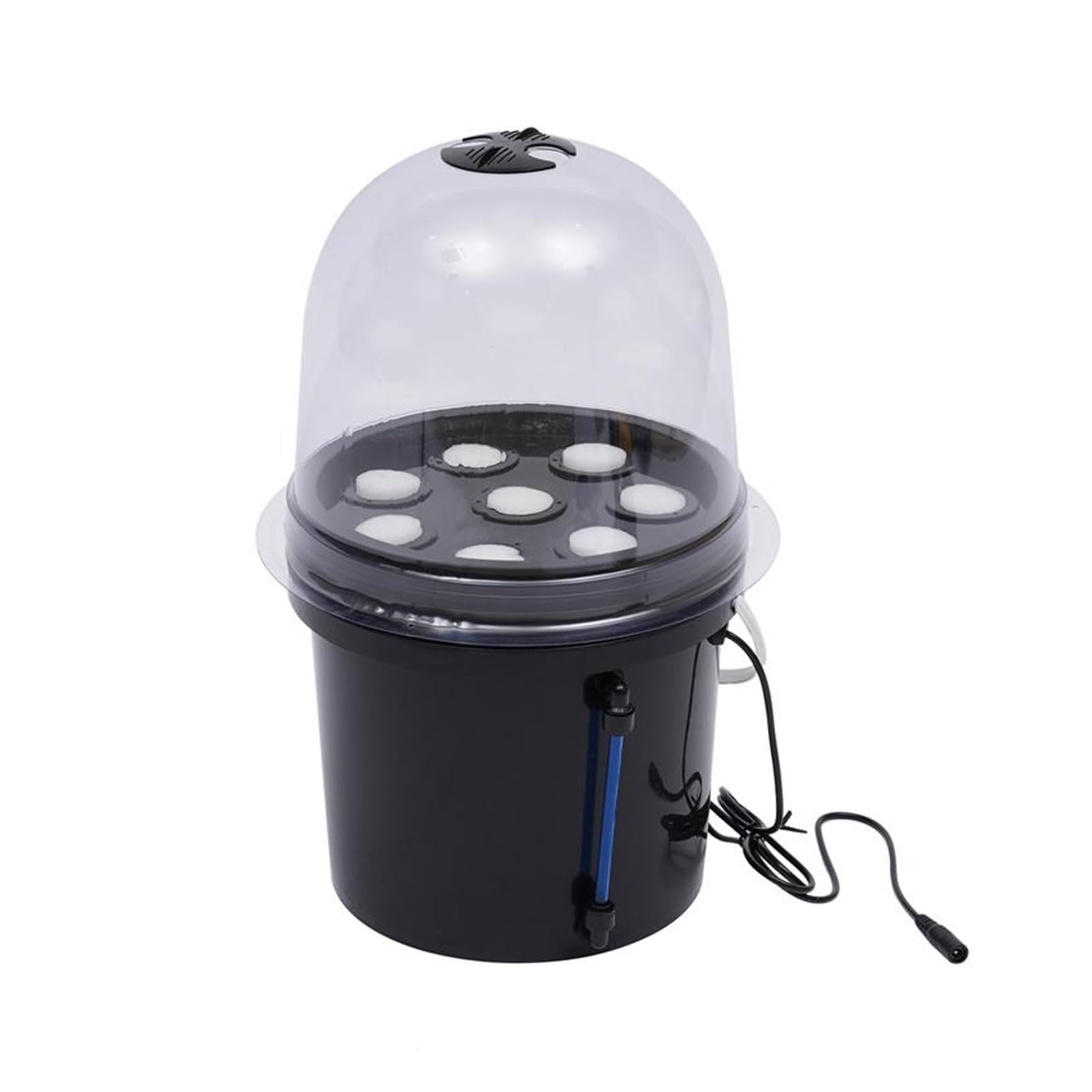 Czarny 8-otworowy 5L Mist Cultivating Box Wysokoprodukcyjny system hydroponiczny do sadzonek i klonowania Warzywa i owoce