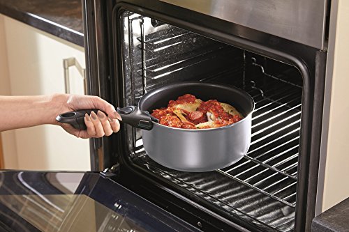 Kitchen Craft MasterClass Smart Space Non-Stick Induction-Safe Saucepans with Removable Handle and Universal Lid, Aluminium , Grey, 5-Piece Set 4 Gallery Image