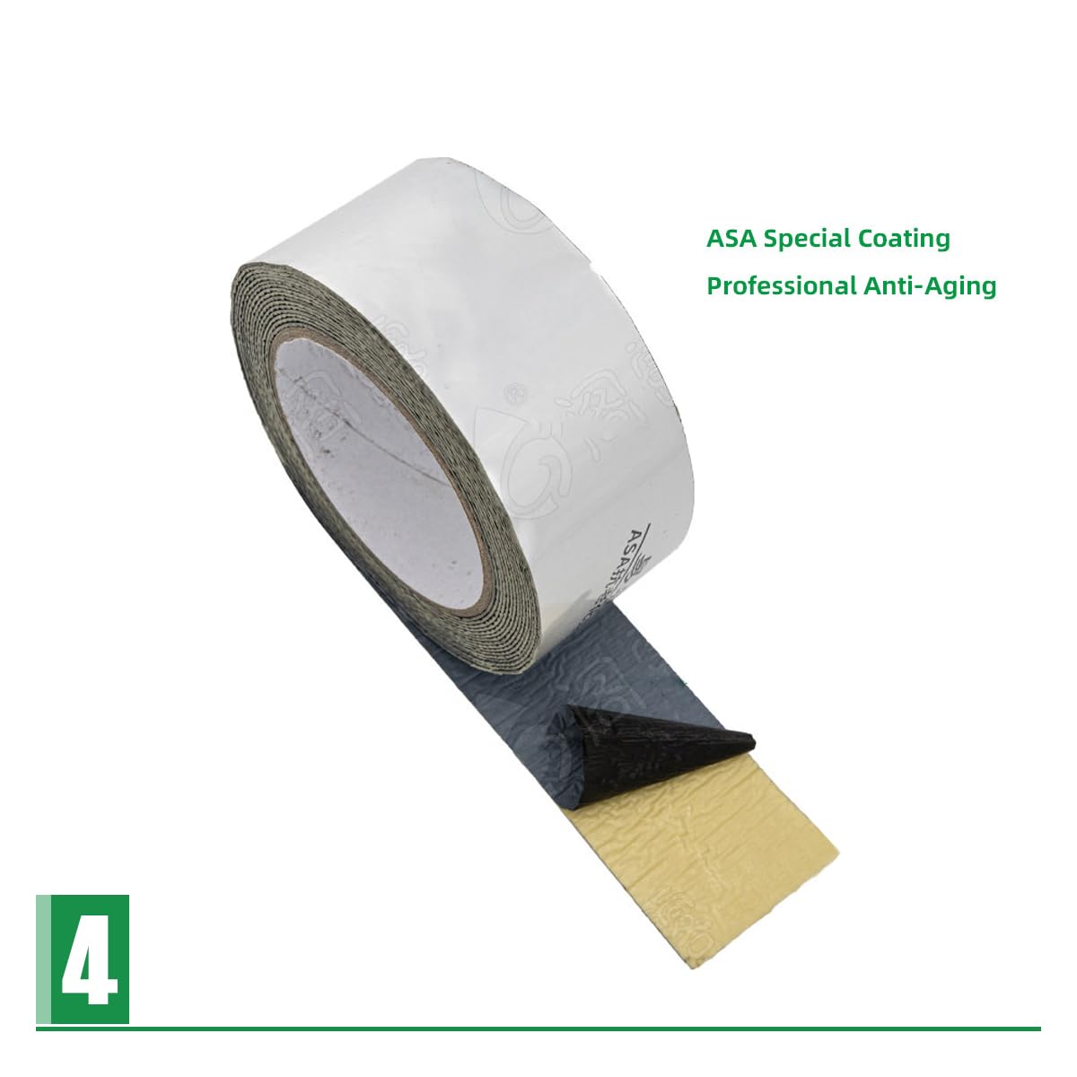 ASA Coated Waterproof Sealing Butyl Tape is Used for Building Waterproofing Basement Structure Construction Joints Polymer PC Board Waterproofing Membrane Large Joint Sealing Waterproofing