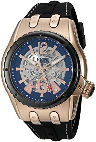 Elini Barokas Men's ELINI-20026-RG-01-BB Genesis Prime Analog Display Automatic Self Wind Black Watch