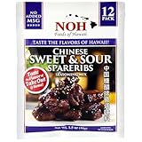 Picture of NOH Chinese Sweet & Sour Spareribs Seasoning Mix, 1.5 oz Packet (Pack of 12) - Classic Chinese Sweet and Sour Sauce Seasoning Powder Mix, Perfect for Pork Spareribs - No Added MSG - Made in USA