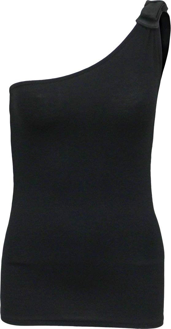Spiral Direct Women's Gothic Elegance - Assymetrical Tie Vest Regular Fit Vest Top, Black (Black 001), 20 (Manufacturer Size:XL)