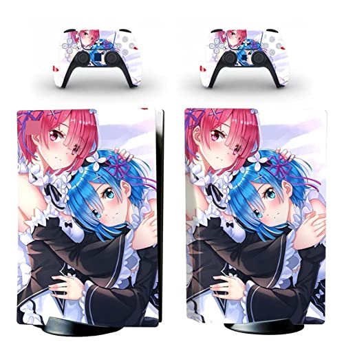 Sin burbujas Y Sin Espuma Para PS5 Skin Disc Edition Anime Console Controller Vinyl Cover Skins Wraps Para PS 5 Version(2348)(6)