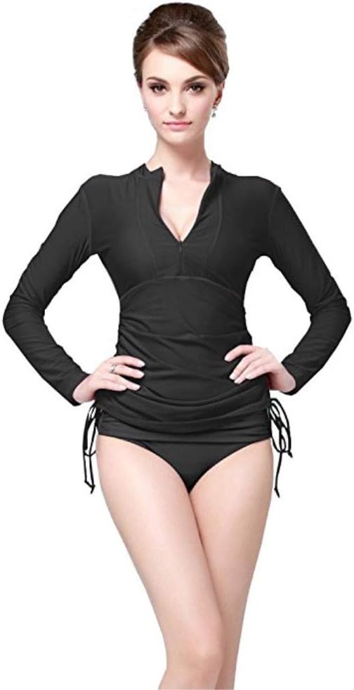 Surfing Suit Women Top Modest Swimsuit UV Sun Protection Long Sleeve Rash Guard Swim Top
